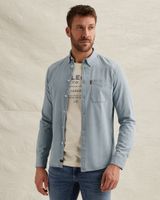 Overhemd van denim met stitching details – Black Indigo – Casual overhemden | PME LEGEND