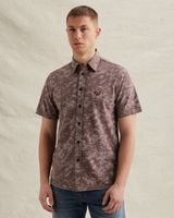 Hemd aus Jersey-Piqué mit Allover-Print – Burnshed Lilac – Casual-Hemden | PME LEGEND