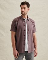 Shirt with short sleeves and check texture – Burnshed Lilac – Casual shirts | PME LEGEND