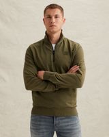 Sweatshirt with stand-up collar and garment-dye wash – Weeping Willow – Sweatshirts | PME LEGEND