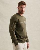 Sweatshirt with artworks and flight pocket – Weeping Willow – Sweatshirts | PME LEGEND