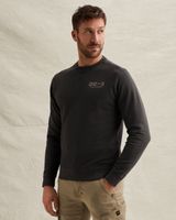 Sweatshirt with garment-dye wash and artwork – Brown – Sweatshirts | PME LEGEND