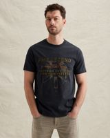 T-Shirt aus Baumwolljersey mit Artwork – Black Indigo – T-Shirts | PME LEGEND