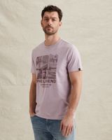 T-shirt with mixed artwork – Burnshed Lilac – T-shirts | PME LEGEND