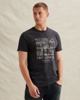 T-shirt with mixed artwork – Black Indigo – T-shirts | PME LEGEND