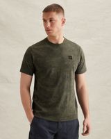 T-shirt in slub cotton with allover print – Weeping Willow – T-shirts | PME LEGEND