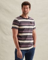 T-Shirt mit mehrfarbigem Streifenmuster – Burnshed Lilac – T-Shirts | PME LEGEND