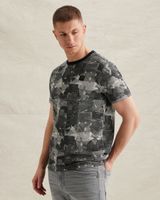 T-shirt van jersey met allover print – Grey Comfort Denim – T-shirts | PME LEGEND