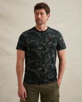 T-Shirt aus Slub-Jersey mit Allover-Print – Black Indigo – T-Shirts | PME LEGEND