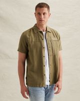 Shirt in a cotton/linen blend with short sleeves – Weeping Willow – Casual shirts | PME LEGEND