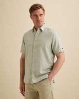 Chemise à manches courtes avec motif jacquard intégral – Grey Comfort Denim – Chemises décontractées | VANGUARD