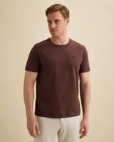 T-Shirt aus 100 % Baumwolle mit dezentem Glanz – Russet Brown – T-Shirts | VANGUARD
