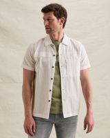 Shirt in a cotton/linen blend with short sleeves – Snow White – Casual shirts | PME LEGEND