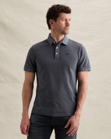 Polo avec lavage teint en vêtement en piqué – Black Indigo – Polos | PME LEGEND