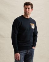 Sweatshirt in 100% cotton with crewneck – Black Indigo – Sweatshirts | PME LEGEND