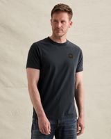 T-shirt avec teint en pièce et label – Black Indigo – T-shirts | PME LEGEND
