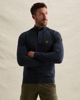 Pullover with half-zip and raglan sleeves – Black Indigo – Pullovers | PME LEGEND
