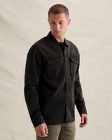 Overshirt with garment-dye wash and texture – Brown – Overshirts | PME LEGEND