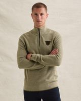 Pullover mit halbem Reißverschluss und Streifenmuster – Weeping Willow – Pullover | PME LEGEND