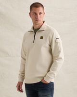 Sweatshirt with half-zip and badge – Castle Wall – Sweatshirts | PME LEGEND