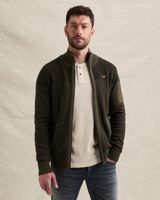 Cardigan with zipper closure and flight pocket – Weeping Willow – Cardigans | PME LEGEND