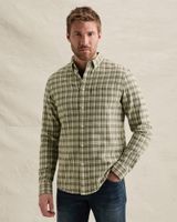 Shirt with allover check pattern and herringbone texture – Weeping Willow – Casual shirts | PME LEGEND