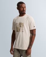 T-shirt with mixed-technique chest graphic – Castle Wall – T-shirts | CAST IRON