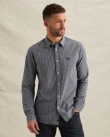 Shirt with check pattern and embroidered logo – Black Indigo – Casual shirts | PME LEGEND