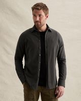 Jersey shirt with stripe pattern and embroidery – Brown – Dress shirts | PME LEGEND