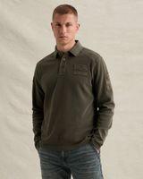 Polo shirt with long sleeves and flight pocket – Weeping Willow – Polo shirts | PME LEGEND