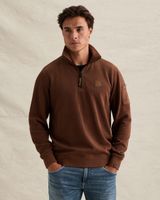 Sweatshirt with half-zip and flight pocket – Brown – Sweatshirts | PME LEGEND