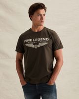 T-shirt with PME Legend logo – Brown – T-shirts | PME LEGEND