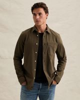 Denim shirt with overdyed wash and chest pocket – Brown – Casual shirts | PME LEGEND