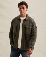 Knitted cardigan with mixed textures and button closure – Weeping Willow – Cardigans | PME LEGEND