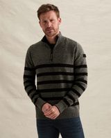 Trui met halve rits – Grey Comfort Denim – Truien | PME LEGEND