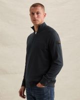 Pullover in 100% cotton with half-zip – Black Indigo – Pullovers | PME LEGEND