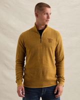 Pullover mit halbem Reißverschluss und Streifenmuster – Mimosa – Pullover | PME LEGEND
