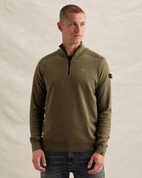 Pullover in 100% cotton with half-zip – Weeping Willow – Pullovers | PME LEGEND