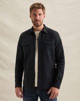 Overhemd van 100% katoen met borstzakken en badge – Black Indigo – Casual overhemden | PME LEGEND