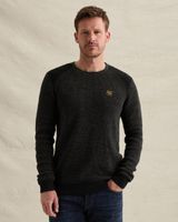 Pullover in cotton mélange with flight pocket – Moonless Night – Pullovers | PME LEGEND