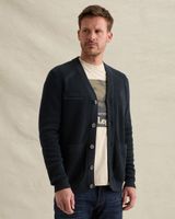 Cardigan with side pockets and button closure – Black Indigo – Cardigans | PME LEGEND
