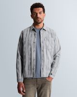 Overshirt with jacquard pattern and chest pocket – Grey Comfort Denim – Heren overshirts | CAST IRON