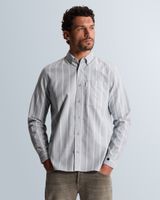Oxford shirt with stripe pattern – Black Indigo – Heren casual overhemden | CAST IRON