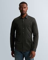 Shirt in jersey with Kent collar – Grey Comfort Denim – Heren smart casual overhemden | CAST IRON