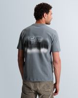 Relaxed fit T-shirt with artwork on the back – Black Indigo – Heren t-shirts | CAST IRON