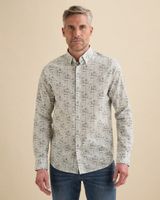 Shirt in poplin with stretch and allover print – Snow White – Casual shirts | VANGUARD