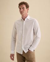 Elevated Knit shirt with widespread collar – Snow White – Dress shirts | VANGUARD