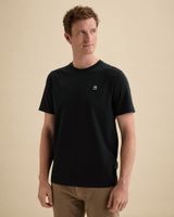 T-shirt van katoenen jersey met ronde hals – Black Indigo – Heren t-shirts | VANGUARD