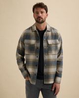 Overshirt with check pattern – Black Indigo – Overshirts | VANGUARD