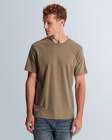 Regular fit T-shirt in interlock – Brown – T-shirts | CAST IRON